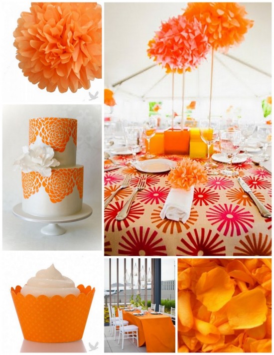  Stunning Tangerine Wedding Decor Photography from Mary Basnight 